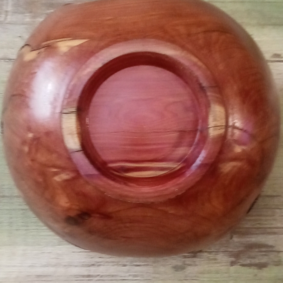 Natural edge cedar bowl ,center piece, mantel, turned by KC WOODCRAFTING. - Picture 2 of 6
